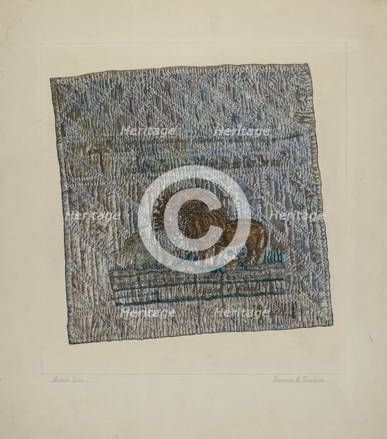 Quilt Block: "Audax et Fides", 1935/1942. Creator: Florence Truelson.