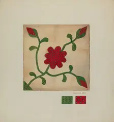 Quilt Block, c. 1937. Creator: Charlotte Angus