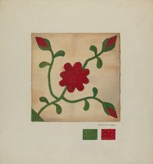Quilt Block, c. 1937. Creator: Charlotte Angus
