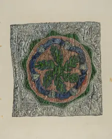 Quilt Block - "E. Cooper" Design, 1935/1942. Creator: Florence Truelson