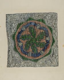 Quilt Block - "E. Cooper" Design, 1935/1942. Creator: Florence Truelson