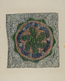 Quilt Block - "E. Cooper" Design, 1935/1942. Creator: Florence Truelson