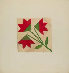 Quilt Block Pattern, c. 1937. Creator: Charlotte Angus