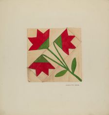 Quilt Block Pattern, c. 1937. Creator: Charlotte Angus