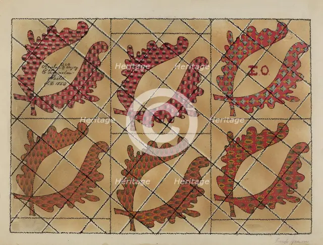 Quilt, c. 1936. Creator: Frank Nelson.
