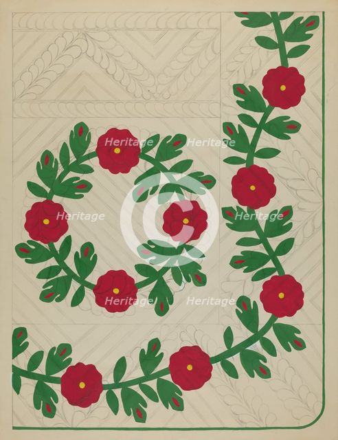 Quilt, c. 1936. Creator: Katherine Hastings.
