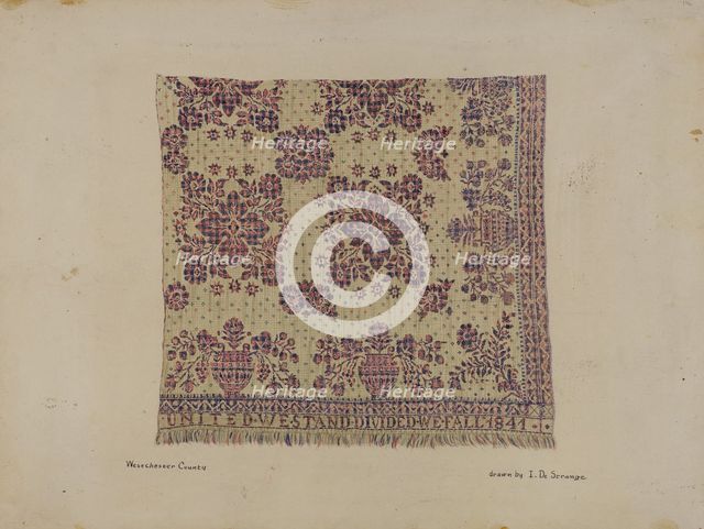 Quilt, c. 1936. Creator: Isabelle De Strange.