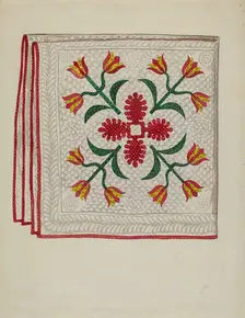 Quilt, c. 1936. Creator: Lillian Causey