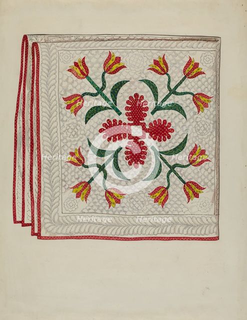 Quilt, c. 1936. Creator: Lillian Causey.