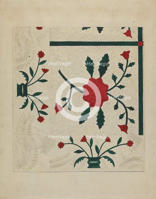Quilt, c. 1936. Creator: Robert Stewart.