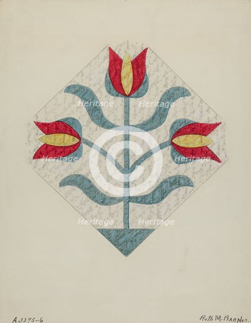 Quilt, c. 1936. Creator: Ruth M Barnes.