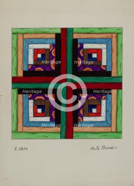 Quilt, c. 1936. Creator: Ruth M Barnes.