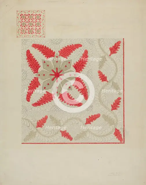 Quilt, c. 1936. Creator: Therkel Anderson.