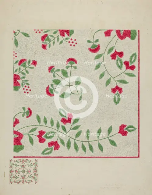 Quilt, c. 1936. Creator: Therkel Anderson.