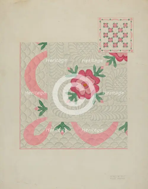 Quilt, c. 1936. Creator: Therkel Anderson.