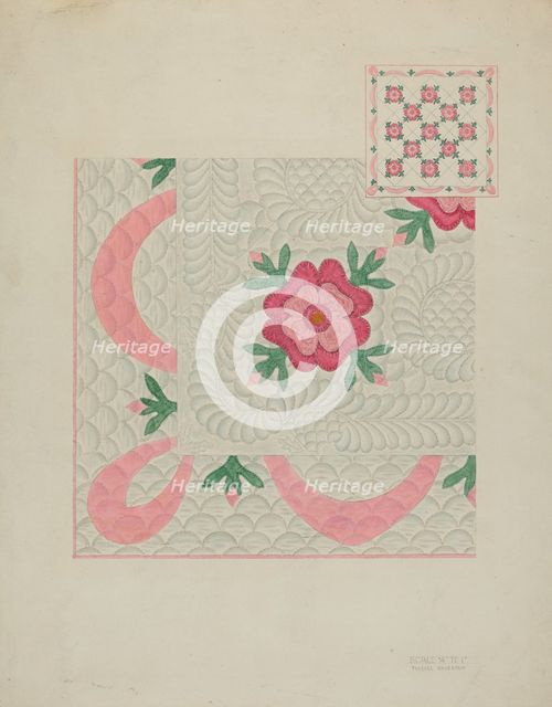 Quilt, c. 1936. Creator: Therkel Anderson.