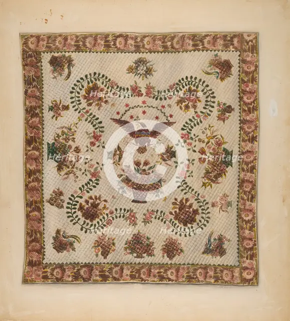 Quilt, c. 1937. Creator: Charles Bowman.