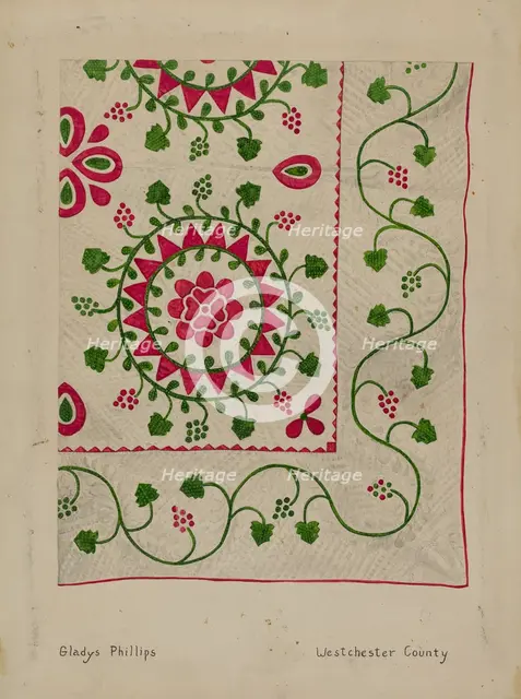 Quilt, c. 1937. Creator: Gladys Phillips.