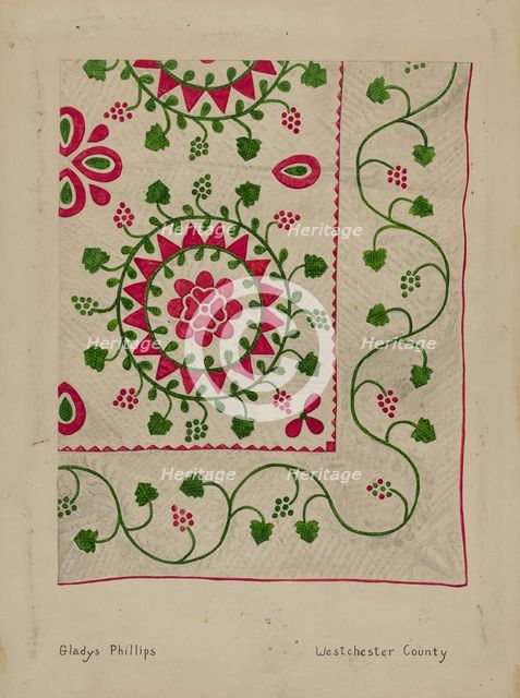 Quilt, c. 1937. Creator: Gladys Phillips.