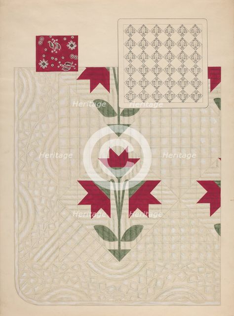 Quilt, c. 1937. Creator: Dorothy Posten.