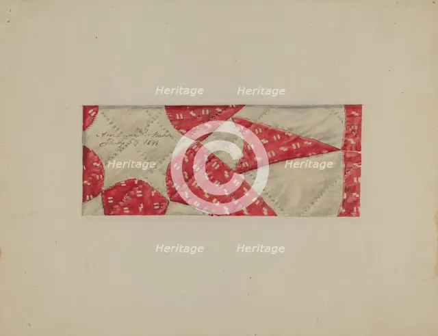 Quilt, c. 1937. Creator: Francis Law Durand.