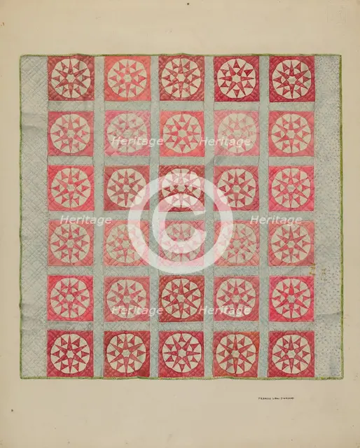 Quilt, c. 1937. Creator: Francis Law Durand.