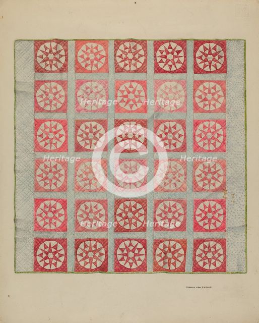Quilt, c. 1937. Creator: Francis Law Durand.