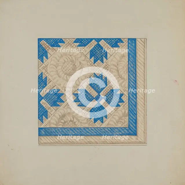 Quilt, c. 1937. Creator: Katherine Hastings.