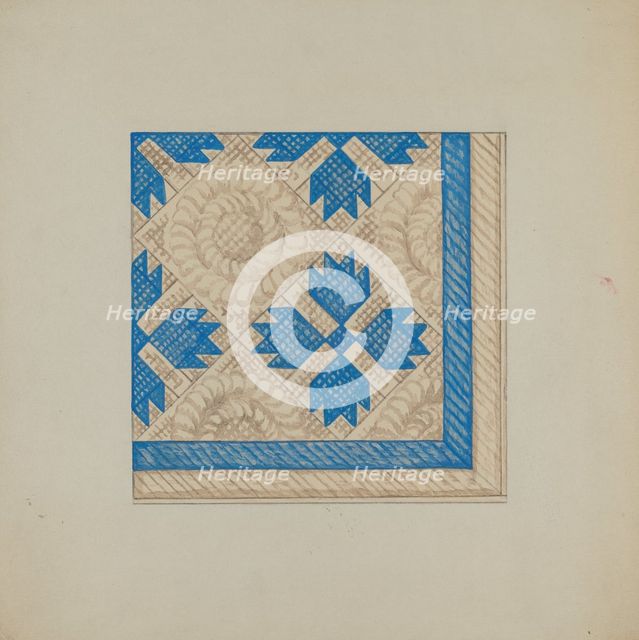 Quilt, c. 1937. Creator: Katherine Hastings.