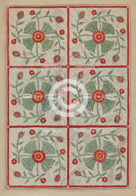 Quilt, c. 1937. Creator: Lillian Causey.