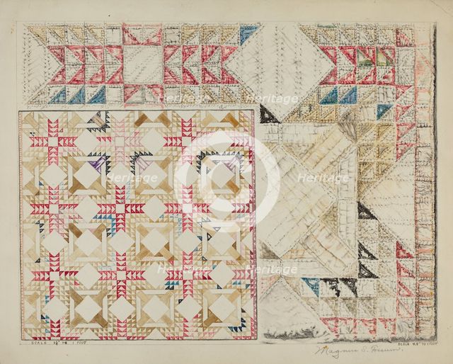 Quilt, c. 1937. Creator: Magnus S. Fossum.