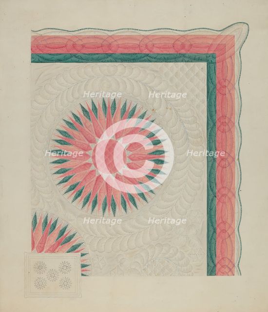 Quilt, c. 1937. Creator: Therkel Anderson.