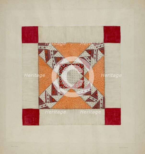 Quilt, c. 1938. Creator: Clyde L. Cheney.