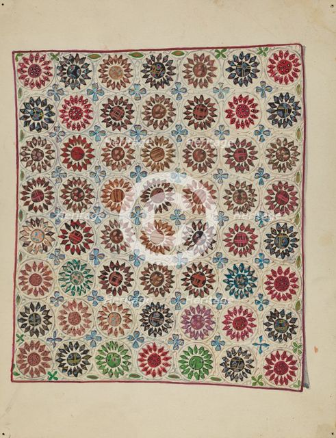 Quilt, c. 1938. Creator: George Loughridge.