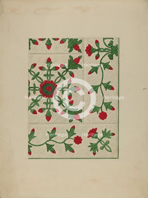 Quilt, c. 1938. Creator: Katherine Hastings.