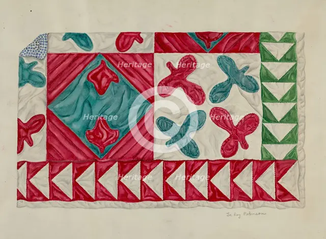 Quilt, c. 1938. Creator: LeRoy Robinson.