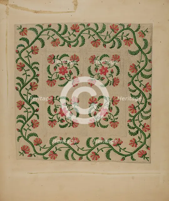 Quilt, c. 1938. Creator: Marian Curtis Foster.