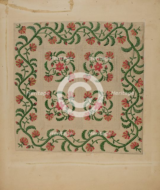 Quilt, c. 1938. Creator: Marian Curtis Foster.