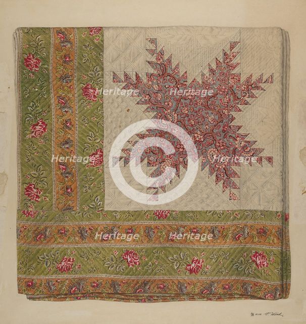 Quilt, c. 1938. Creator: Paul Ward.