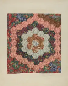 Quilt, c. 1939. Creators: Carmel Wilson, Cora Parker
