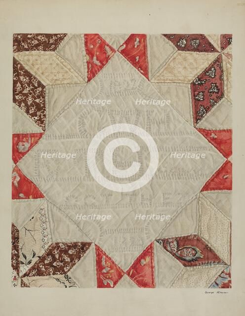 Quilt, c. 1940. Creator: George E. Rhone.