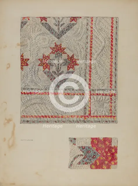 Quilt, c. 1941. Creator: Betty Jacob.