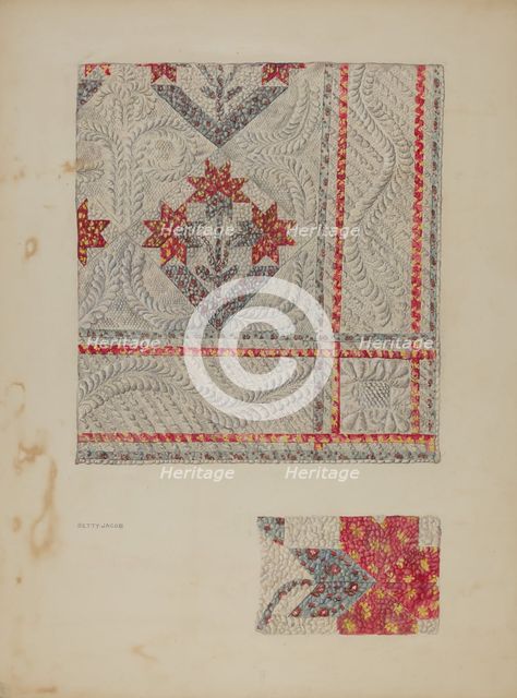Quilt, c. 1941. Creator: Betty Jacob.