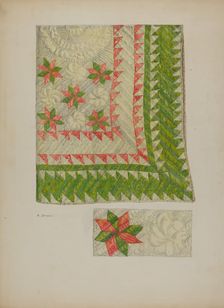 Quilt, c. 1941. Creator: Genevieve Jordan