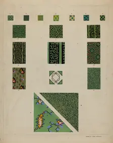 Quilt (Detail), c. 1936. Creator: Francis Law Durand
