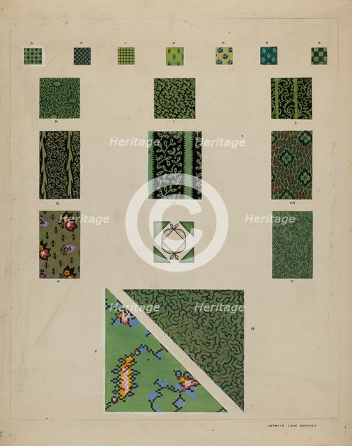 Quilt (Detail), c. 1936. Creator: Francis Law Durand.