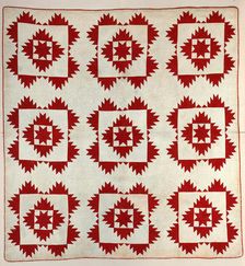 Quilt (Delectable Mountains), about 1850. Creator: Unknown