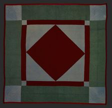 Quilt (Diamond In Square), about 1900. Creator: Unknown