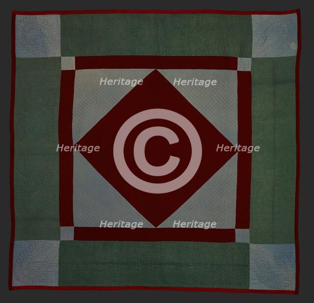 Quilt (Diamond In Square), about 1900. Creator: Unknown.