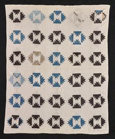 Quilt (Four Flames), 1880s. Creator: Margaret T. Goff Johnson